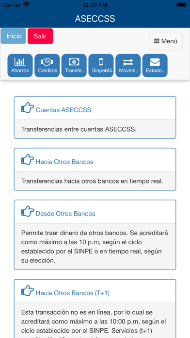 ASECCSS Móvil Screenshot