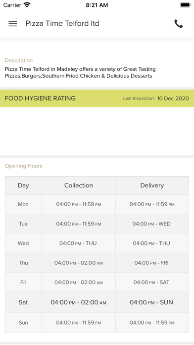 Pizza Time Telford ltd Screenshot