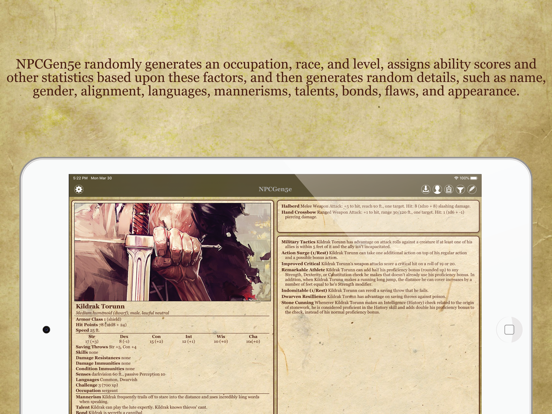 Screenshot #5 pour NPCGen5e