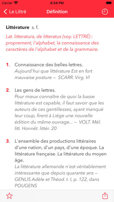 French Dictionary Le Littré Screenshot