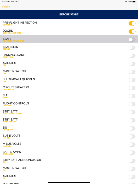 Screenshot #6 pour C172 Checklists