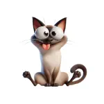 Goofy Siamese Cat Stickers App Support