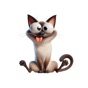Goofy Siamese Cat Stickers app download