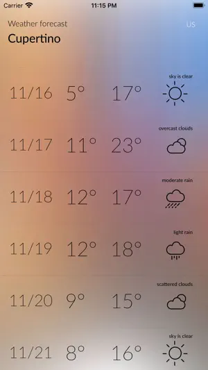 Weather forecast! screenshot 2