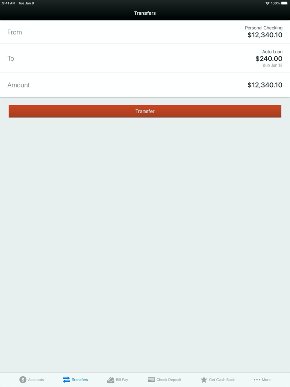 1st Source Bank Mobile Banking iPad screenshot 4 - Finance app