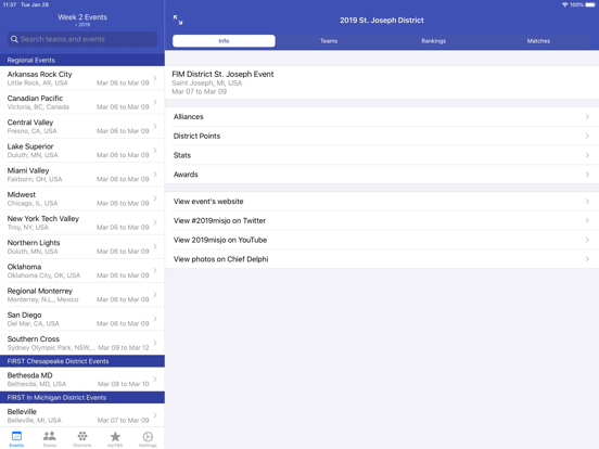 The Blue Alliance iPad screenshot 5 - Reference app
