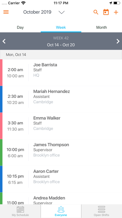 Paycor Scheduling Screenshot