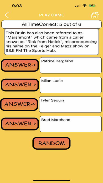 Trivia Game for Bruins Fans Screenshot