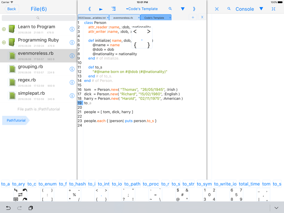 #2. rubyi$-run code, autocomplete (iOS) Göre: 小文 黄
