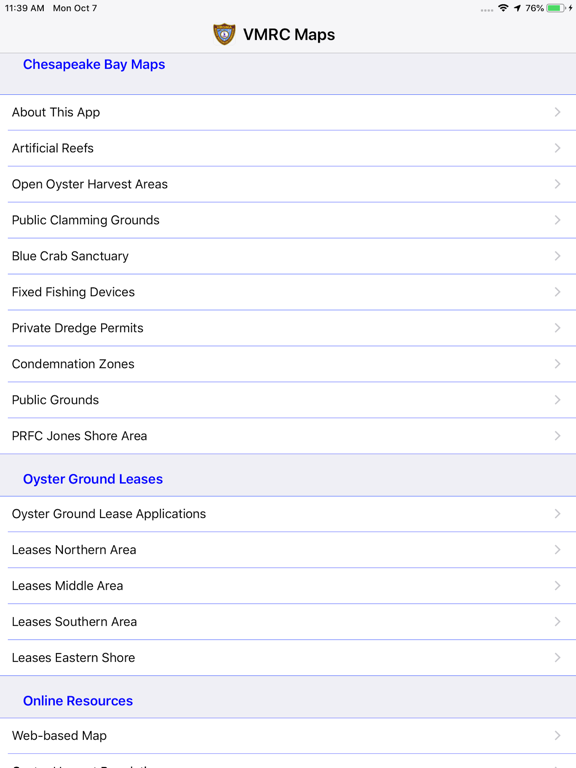 VMRC Maps iPad screenshot 6 - Reference app