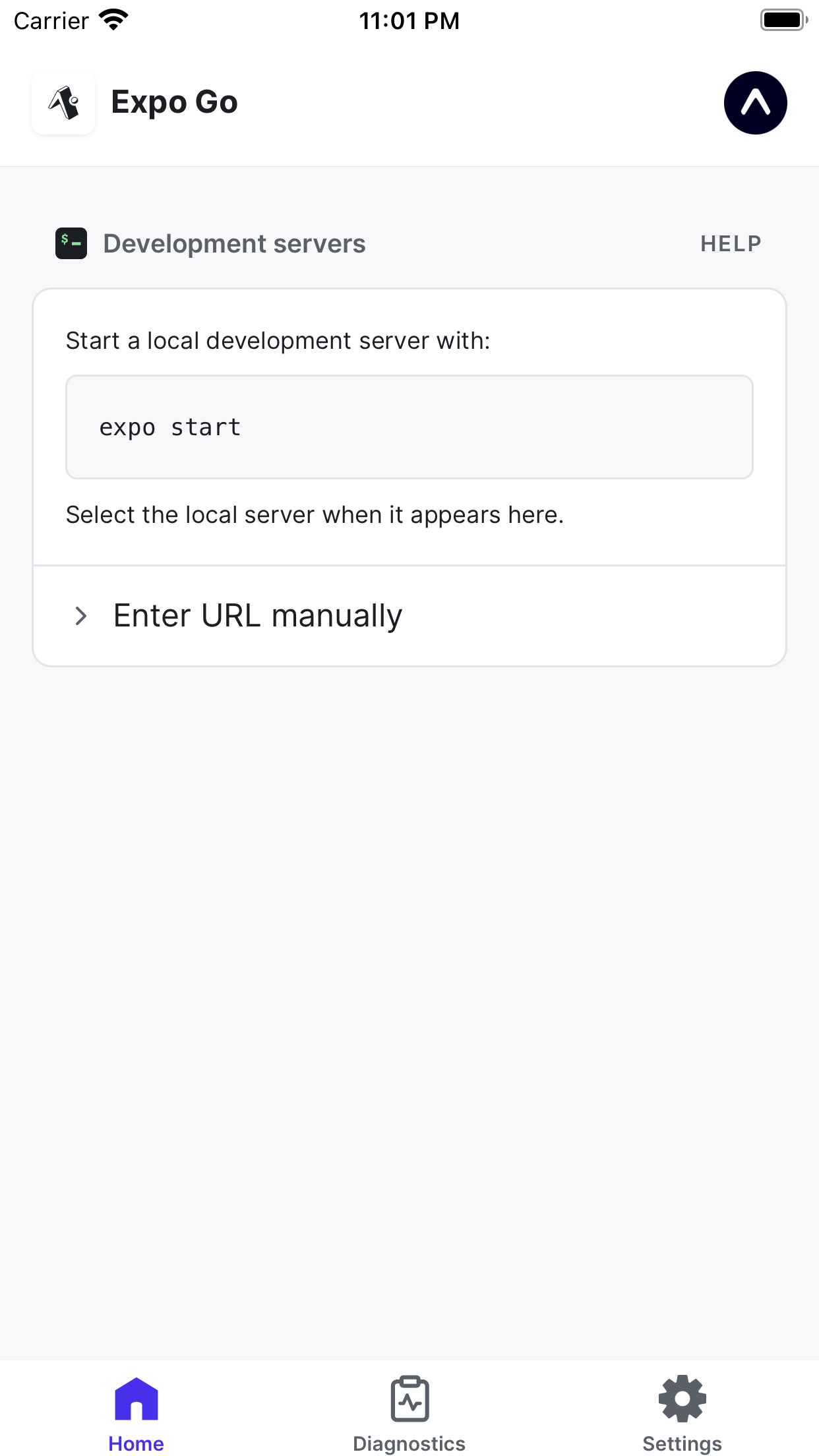 Expo Go screenshot 1
