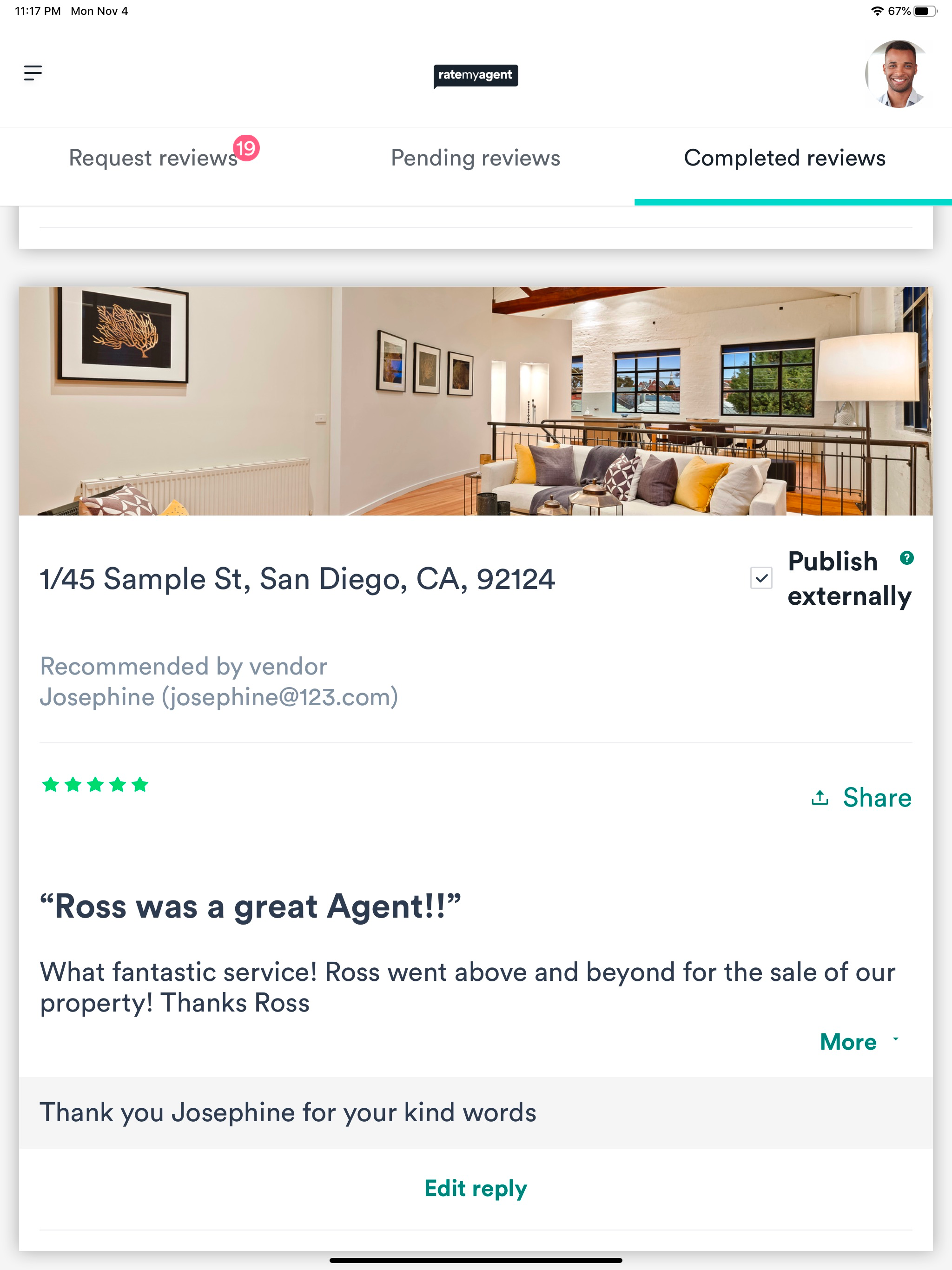 RateMyAgent App