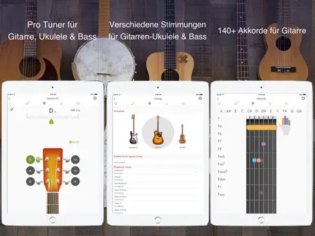 Gitarre Stimmen: Ukulele, Bass