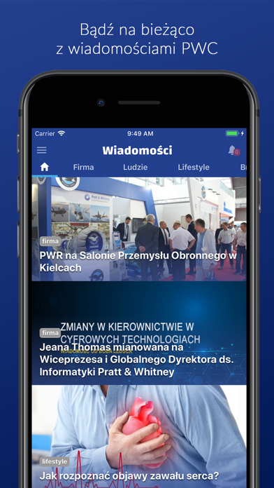 Wiadomości P&W app screenshot