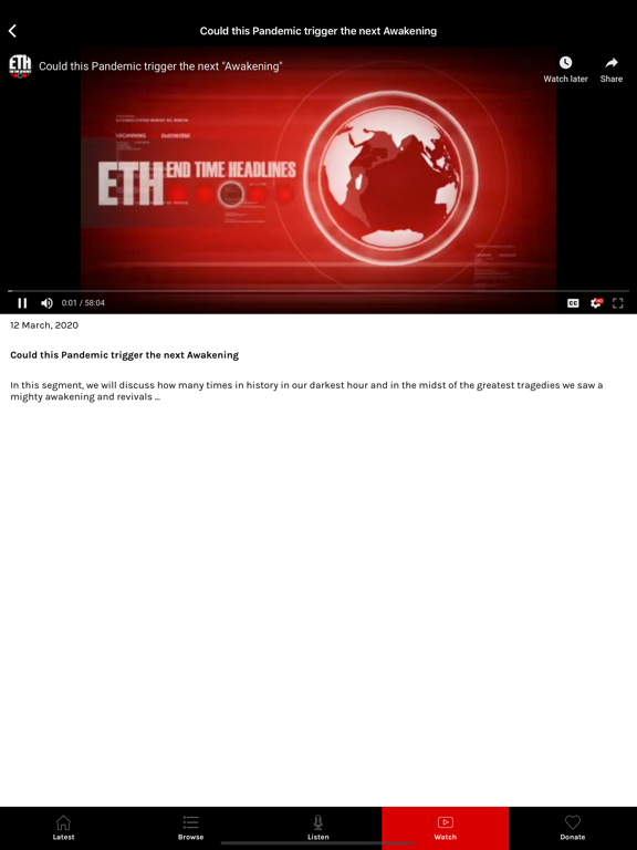 End Time Headlines iPad screenshot