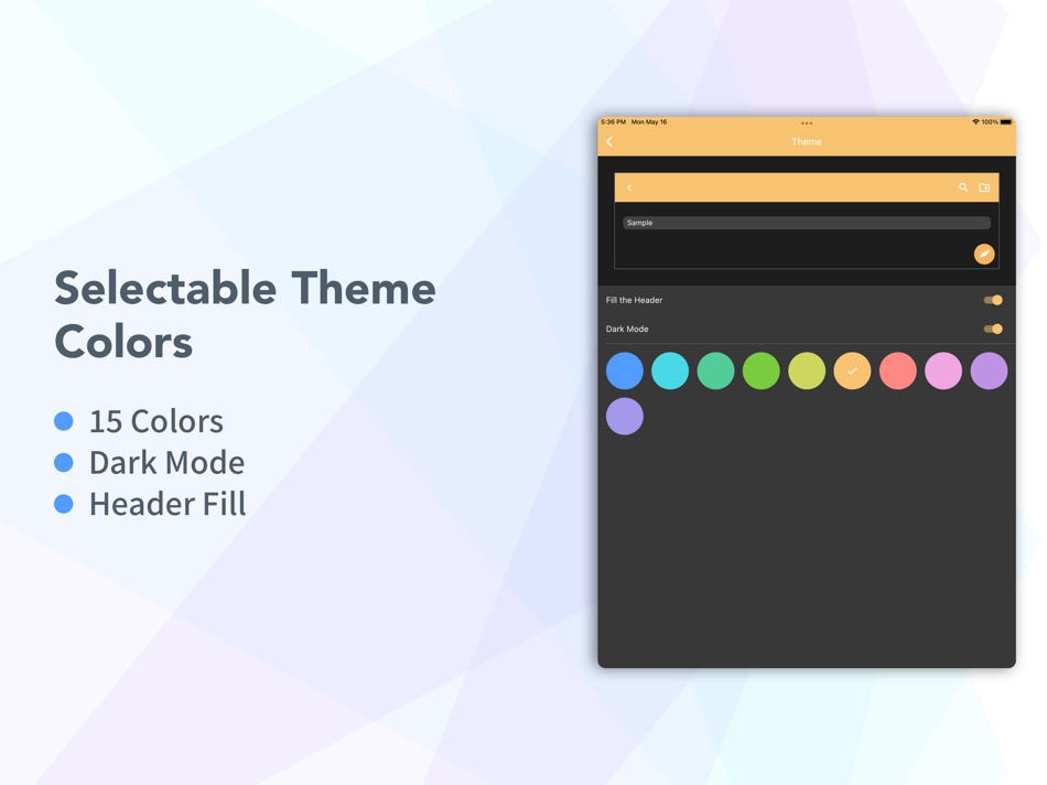 #5. Nested Folder Notes: CrumbNote (iOS) Podle: YUUSUKE SASOU