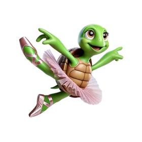 Ballerina Turtle Stickers