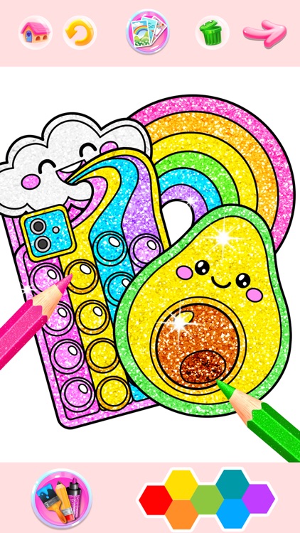 Rainbow Glitter Coloring Book screenshot-5