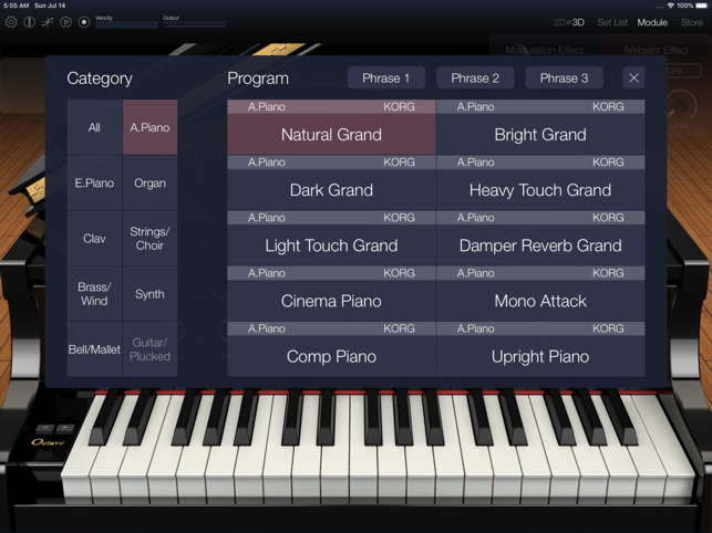 KORG Module Pro Screenshot