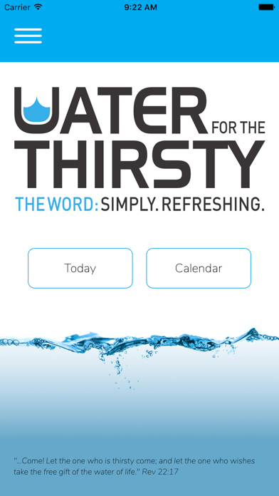Water For The Thirsty iPhone screenshot 1 - Book app