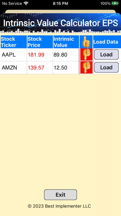 Intrinsic Value Calculator EPS screenshot-8