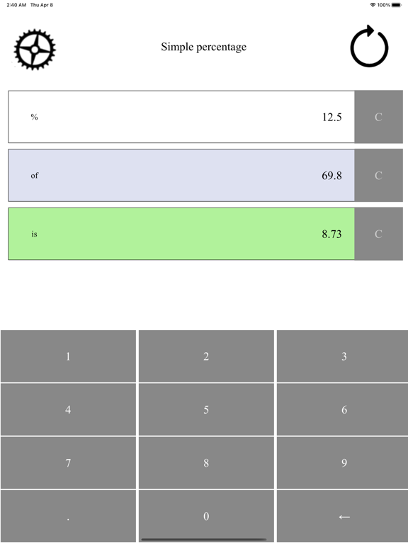 Screenshot #4 pour Simple percentage
