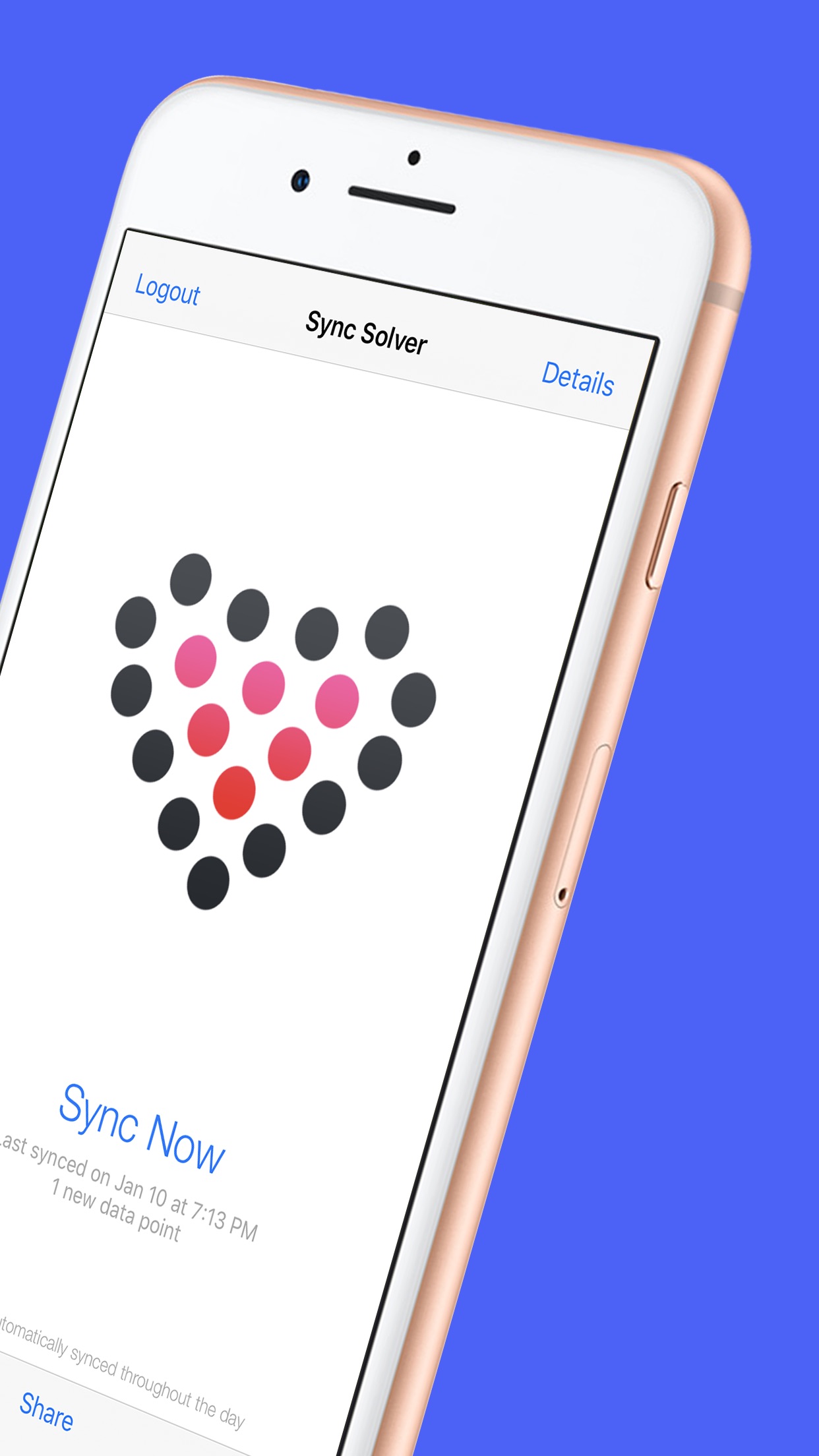 Screenshot do app Sync Solver - Fitbit to Health