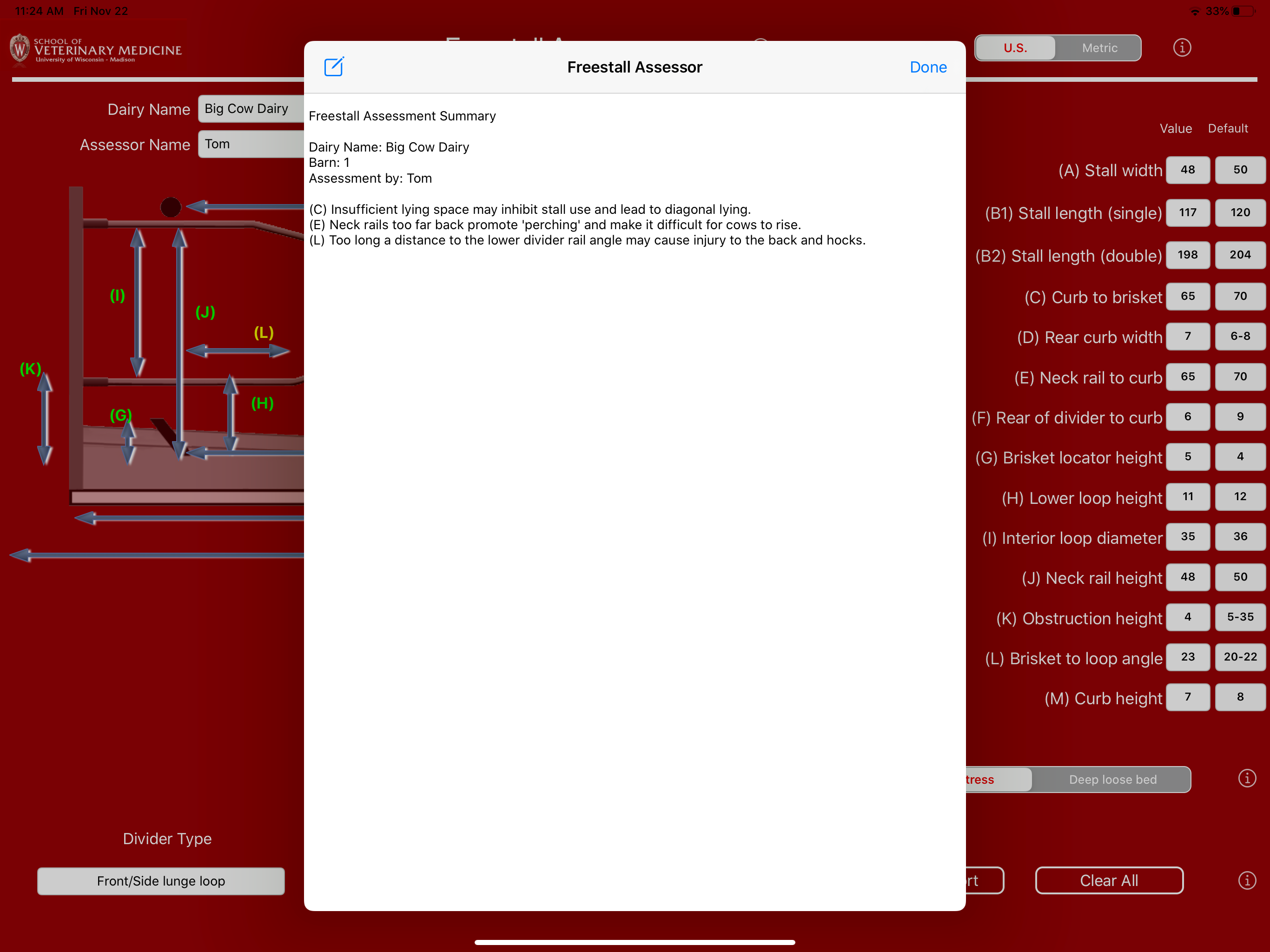 Freestall Assessor screenshot 6
