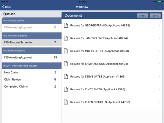 Screenshot #4 pour OnBase Mobile for iPad