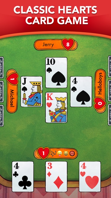 Screenshot #1 pour Hearts - Card Game Classic