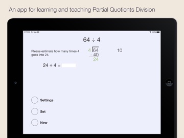 Partial Quotients Division iPad screenshot