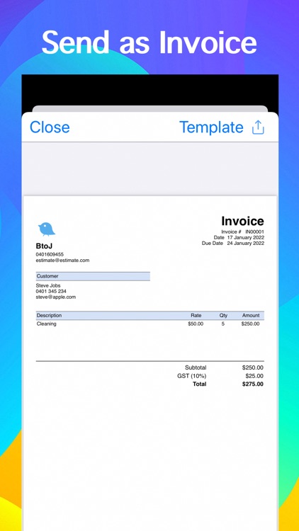 Estimate Maker Flex, Invoice +