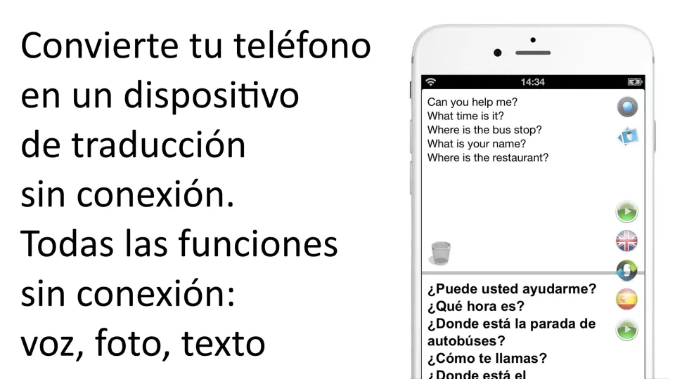Captura de pantalla de Traductor Sin Conexión Inglés en iPhone 1