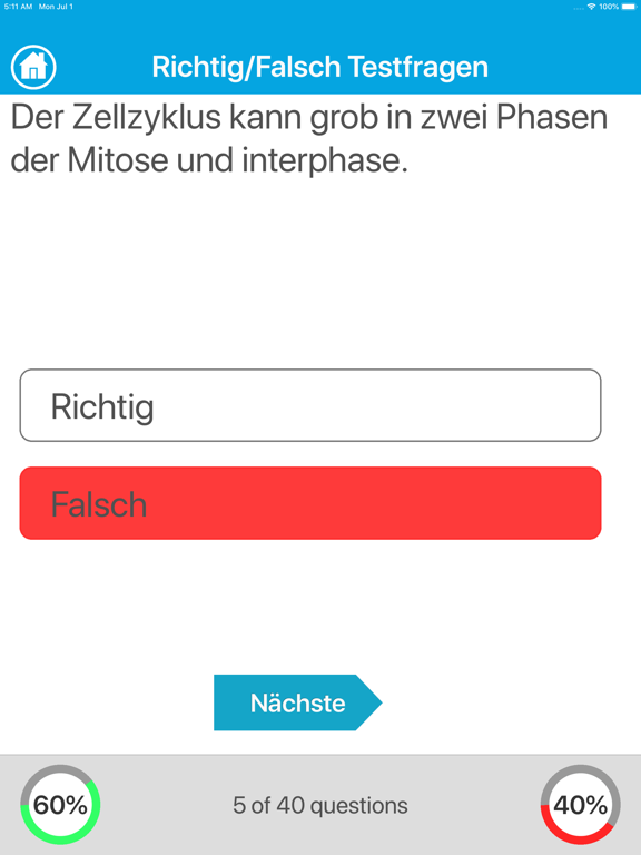 Das Biologie Quiz iPad screenshot