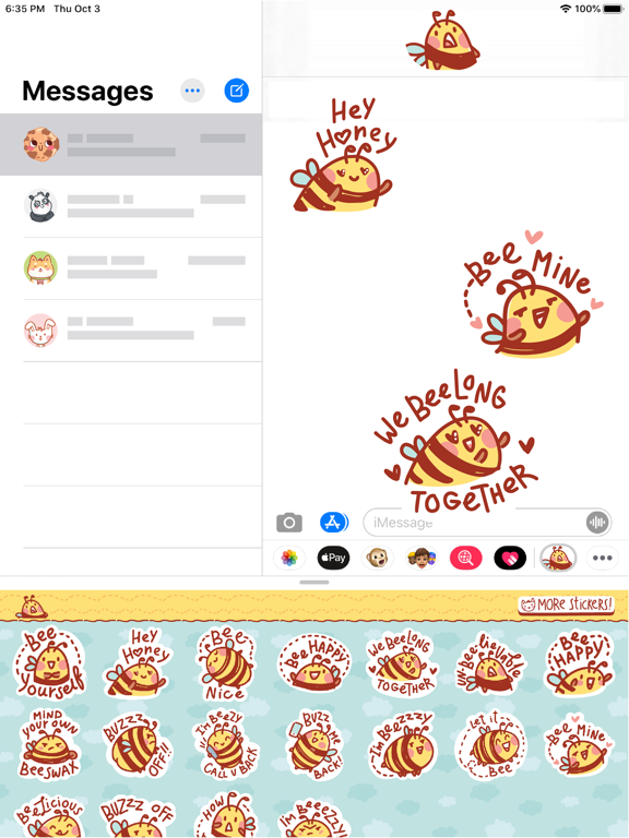 Bee Puns! iPad screenshot 2 - Stickers app
