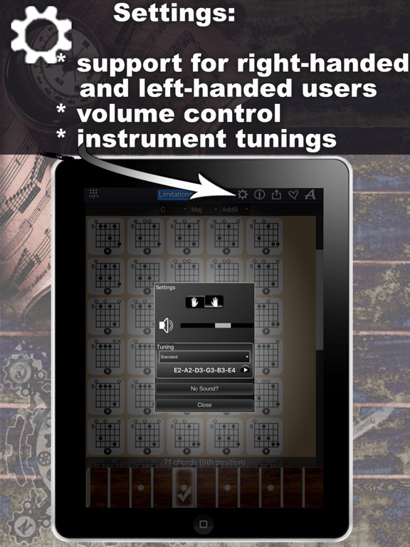 Guitar Chords Compass Lite iPad screenshot 5 - Music app
