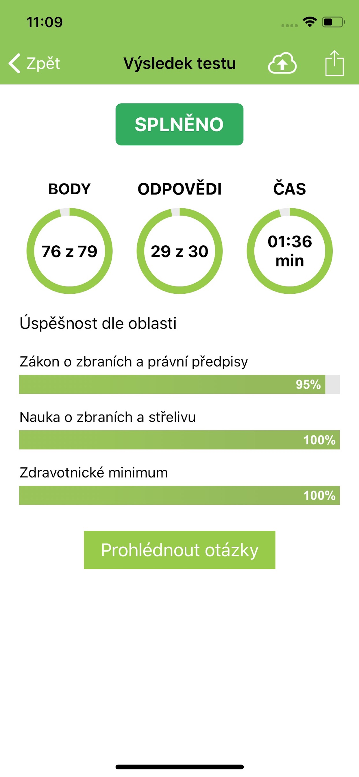 Zbrojní oprávnění 2026 - testy
