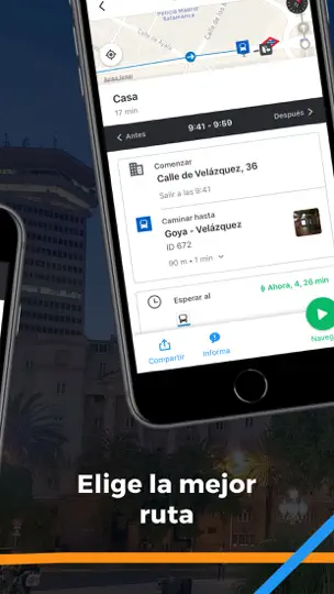 Captura de pantalla de Moovit: Transporte Público en iPhone 3