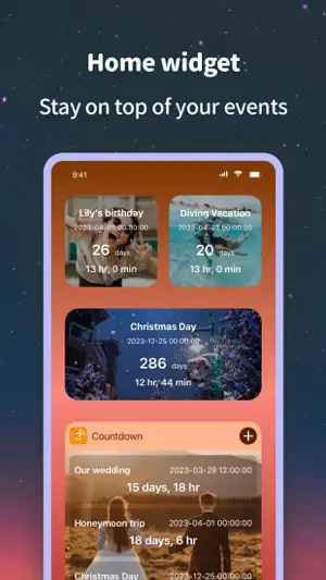 Countdown Widget Calendar screenshot 2