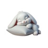 Sleeping Angora Rabbit