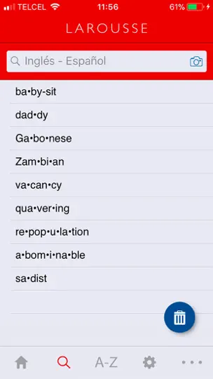 Captura de pantalla de Larousse Español-Inglés Básica en iPhone 1