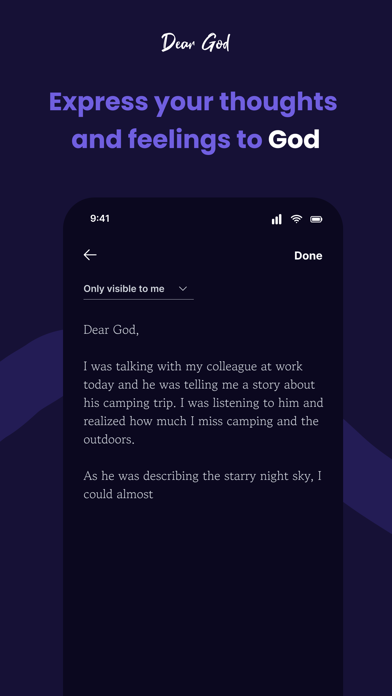 Dear God - Daily Prayer Diary Screenshot