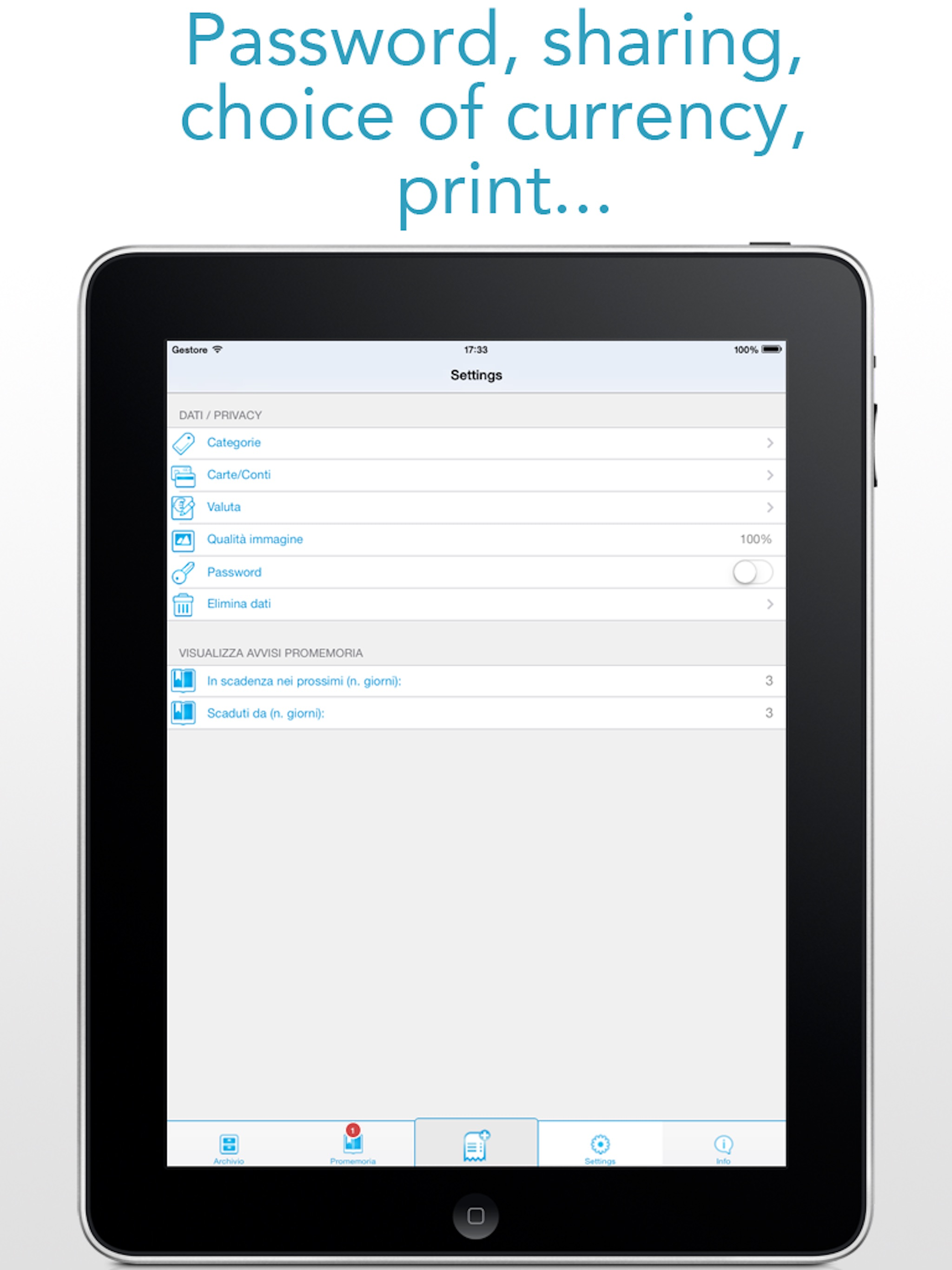 aBill - Management of receipts