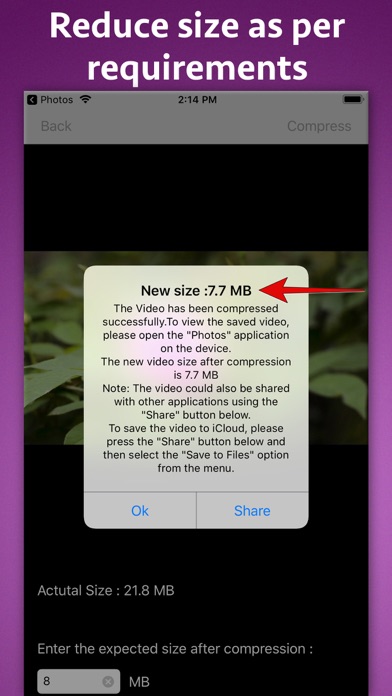 Video-Photo-Audio Compressor iPhone screenshot 5 - Photo & Video app