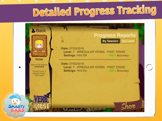 Verb Quest iPad screenshot