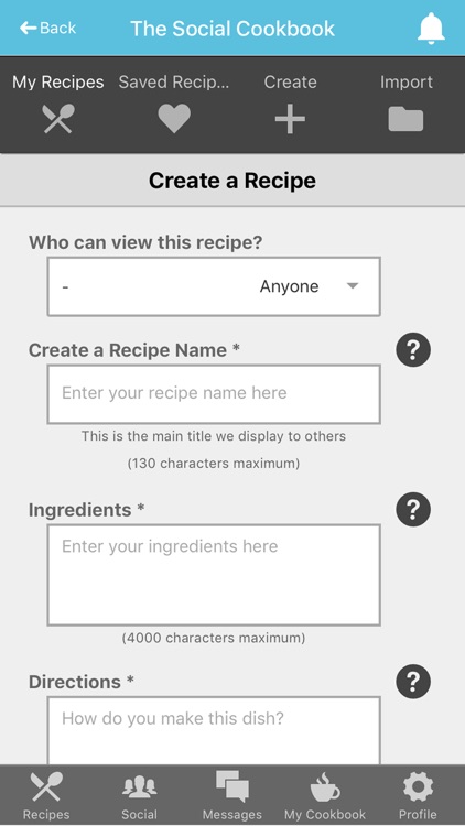 Social Cookbook: Share Recipes