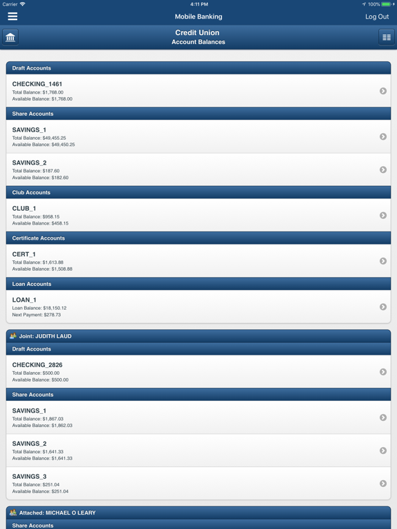 Western New York FCU iPad screenshot 3 - Finance app
