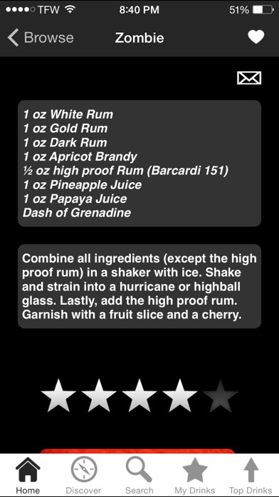 iBartender Cocktail Recipes Screenshot