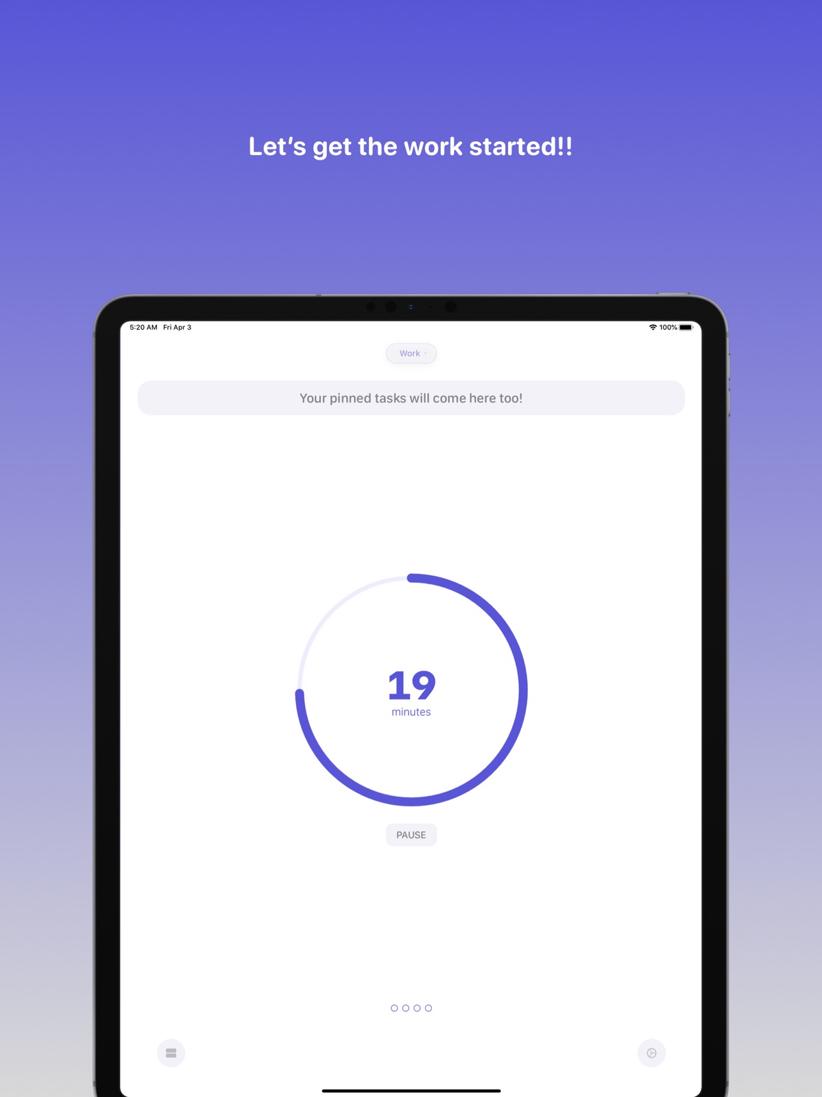 Pomodoro Focus Timer ipad screenshot 1