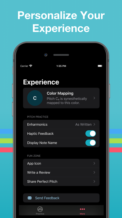 Perfect Pitch — Synesthesia iPhone screenshot 5 - Music app